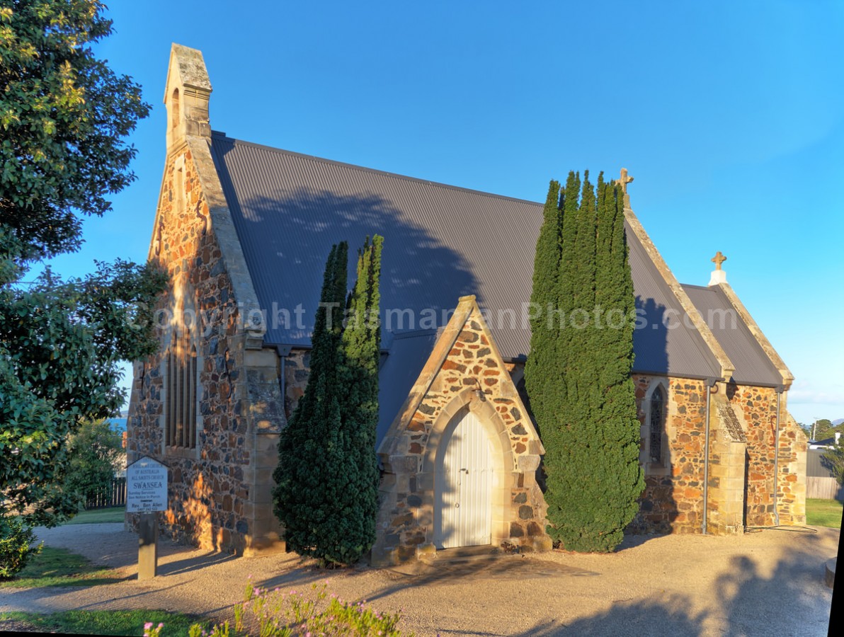 All Saints Church, Swansea, Tasmania. (martin chambers: tasmanianphotos.com) (04/10/21) : All-Saints-Church-Tasmania_20211004-171723