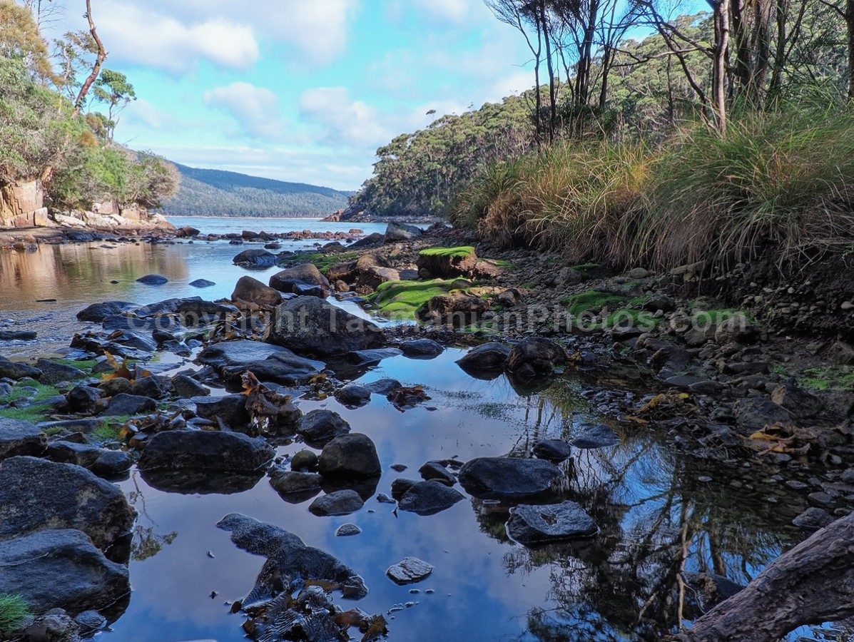 Bivouac Bay, Tasman National Park, Tasmania. (martin chambers: tasmanianphotos.com) (16/04/21) : Bivouac-Bay-Tasmania_20210416-151337