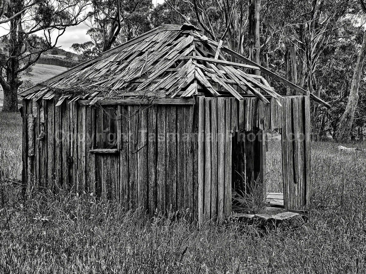 An old wooden hut at Bream Creek, Tasmania. (martin chambers: tasmanianphotos.com) (01/12/19) : Bream-Creek-Hut-Tasmania_20191201-203346