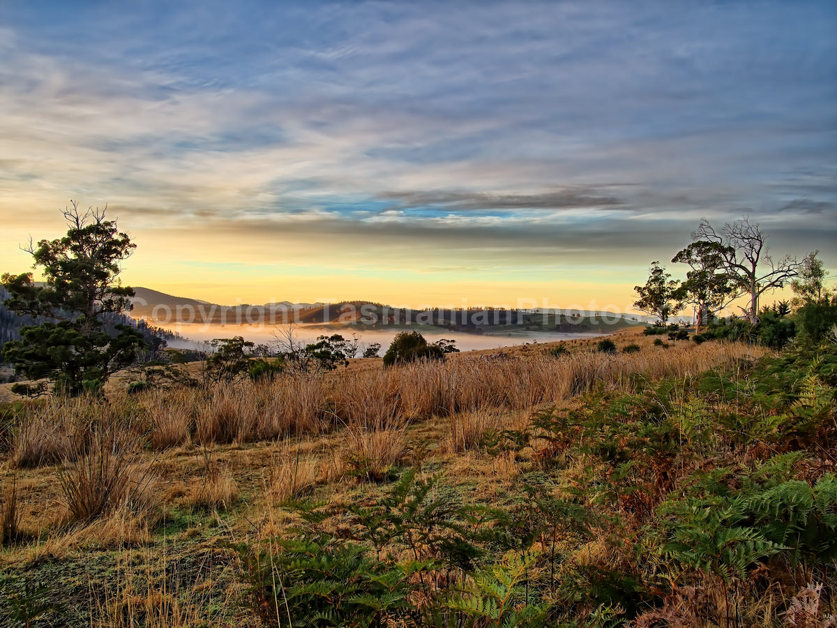 View of Carlton River at Sunrise, Tasmania. (martin chambers: tasmanianphotos.com) (07/07/19) : Carlton-River-Tasmania_20190707-204441