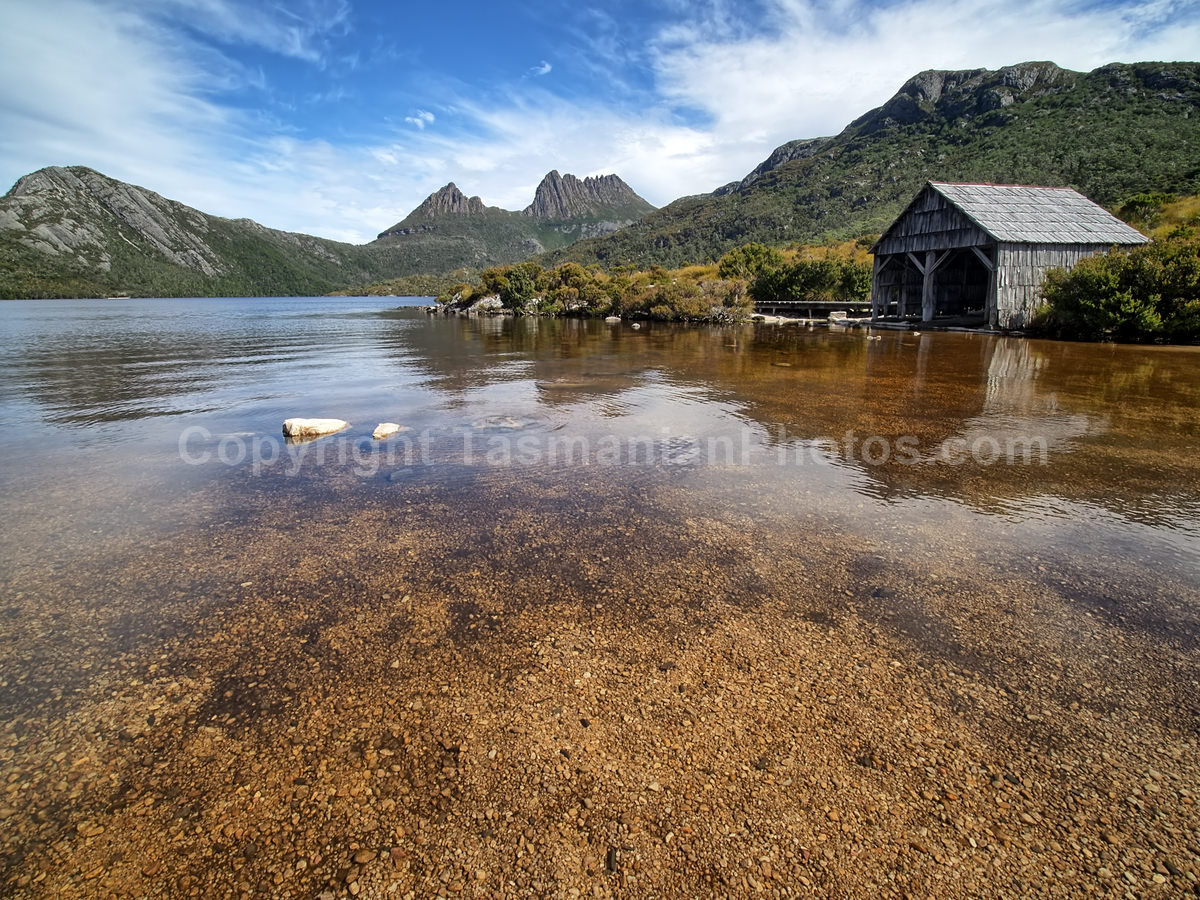 View of Cradle Mountain from Dove Lake. Cradle Mountain Lake St Clair National Park. (martin chambers: tasmanianphotos.com) (21/02/21) : Cradle-Mountain-Lake-St-Clair-National-Park-Tasmania_20210221-174357