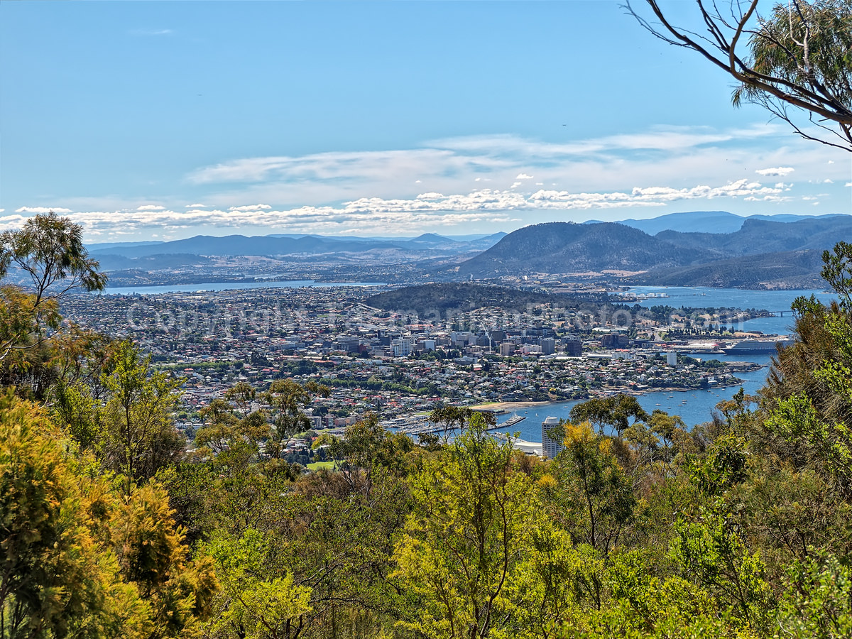 View of Hobart City from the Mount Nelson Signal Station, Tasmania. (martin chambers: tasmanianphotos.com) (22/02/20) : Derwent-River-Mount-Nelson-Signal-Station-Tasmania_20200222-195149