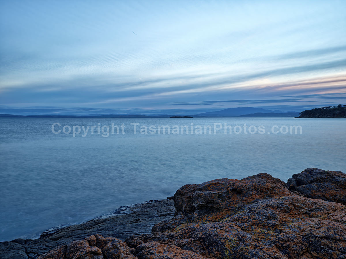 View over Frederick Henry Bay from Primrose Sands, Tasmania. (martin chambers: tasmanianphotos.com) (31/03/18) : Frederick-Henry-Bay-Tasmania_20180331-205650