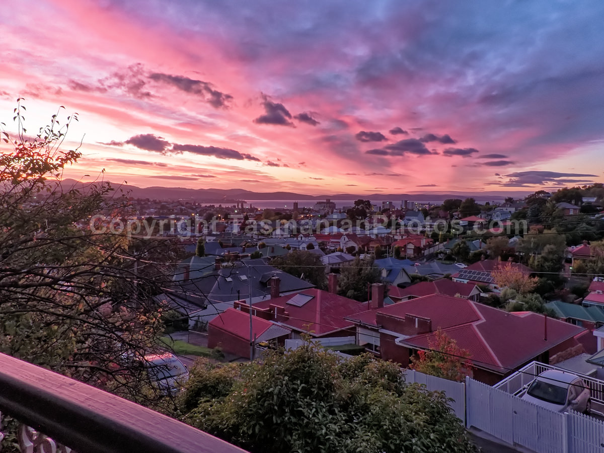 View over Hobart City from West Hobart, Tasmania.  (martin chambers: tasmanianphotos.com) (17/04/21) : Hobart-City-West-Hobart-Tasmania_20210417-091656
