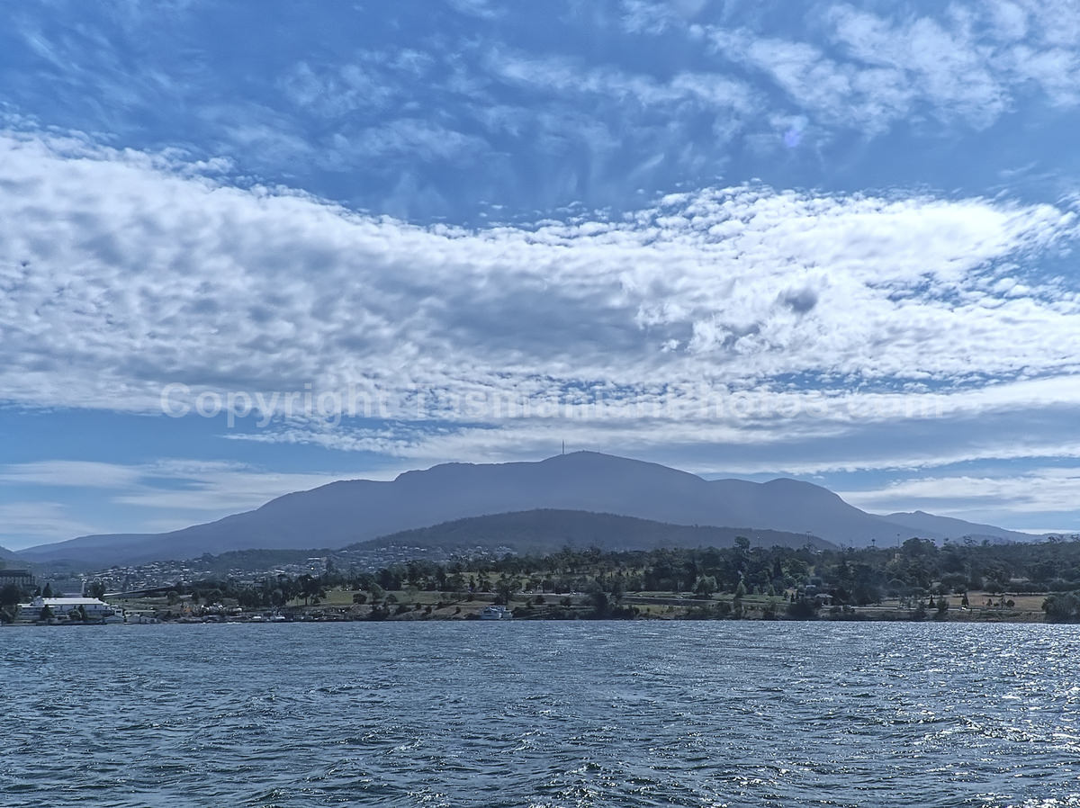 View of Mount Wellington / kunanyi from the Derwent River, Hobart, Tasmania. (martin chambers: tasmanianphotos.com) (09/01/21) : Mount-Wellington-kunanyi-Tasmania_20210109-101712