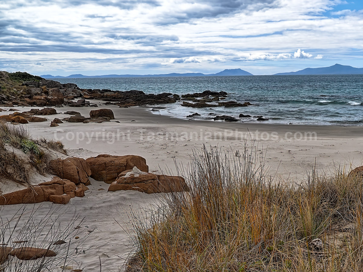 Saltworks Beach on the East Coast of Tasmania looking towards Maria Island. (martin chambers: tasmanianphotos.com) (09/10/19) : Saltworks-Historic-Site-Tasmania_20191009-203819