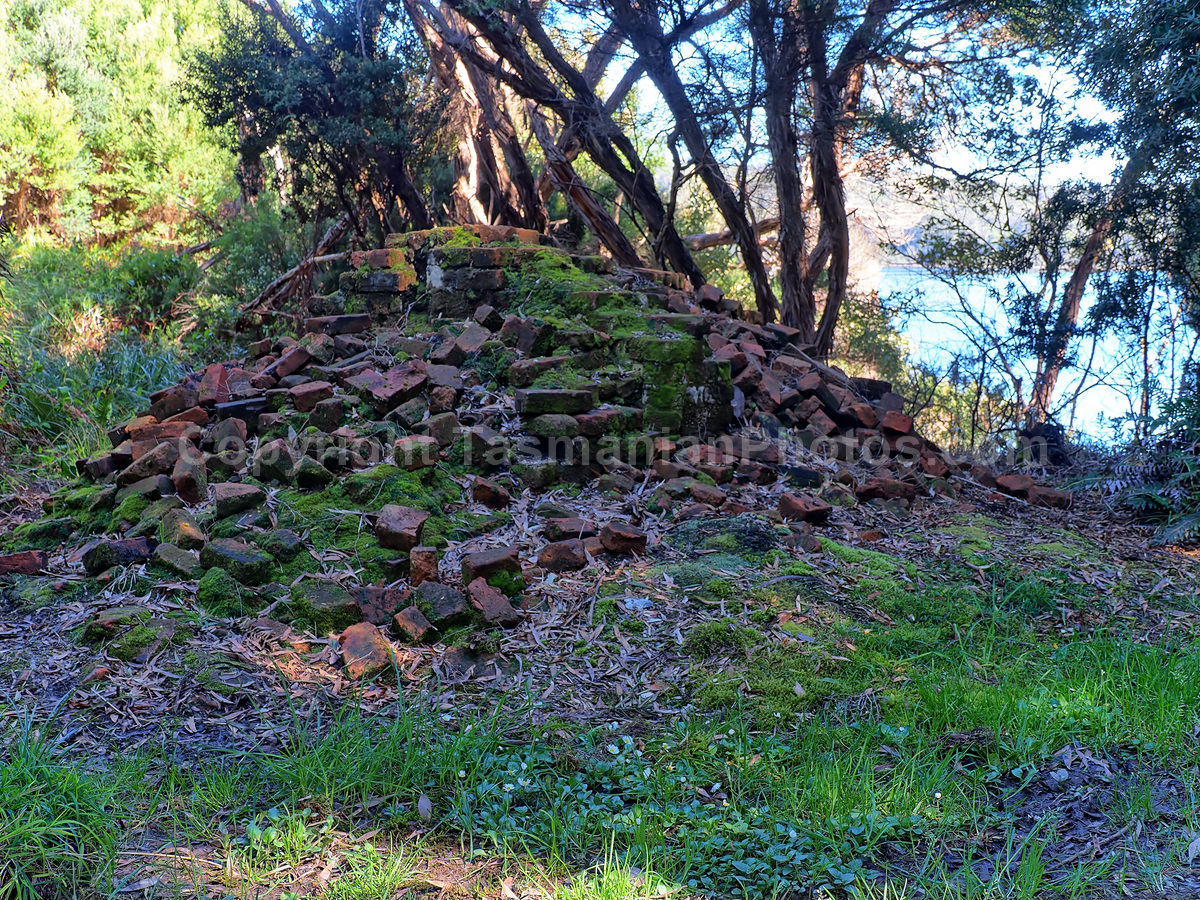 Sarah Island convict ruins. Macquarie Harbour, Strahan, West Coast Tasmania. (martin chambers: tasmanianphotos.com) (07/10/20) : Sarah-Island-Tasmania_20201007-214717