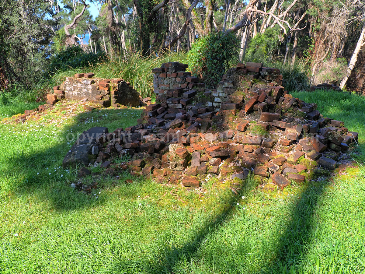 Sarah Island convict ruins. Macquarie Harbour, Strahan, West Coast Tasmania. (martin chambers: tasmanianphotos.com) (07/10/20) : Sarah-Island-Tasmania_20201007-214723