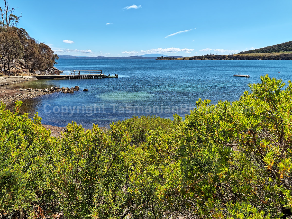 View from the Jetty at Sommers Bay, Murdunna, Tasmania. (martin chambers: tasmanianphotos.com) (17/12/19) : Sommers-Bay-Jetty-Tasmania_20191217-203251
