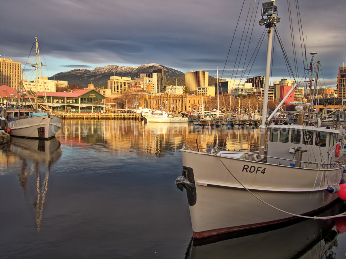 Victoria Dock in Winter. Hobart, Tasmania.  (martin chambers: tasmanianphotos.com) (18/08/21) : Victoria-Dock-Hobart-Tasmania_20210818-144957