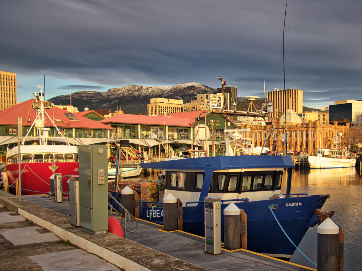 Victoria Dock in Winter. Hobart, Tasmania.  (martin chambers: tasmanianphotos.com) (18/08/21) : Victoria-Dock-Hobart-Tasmania_20210818-145041