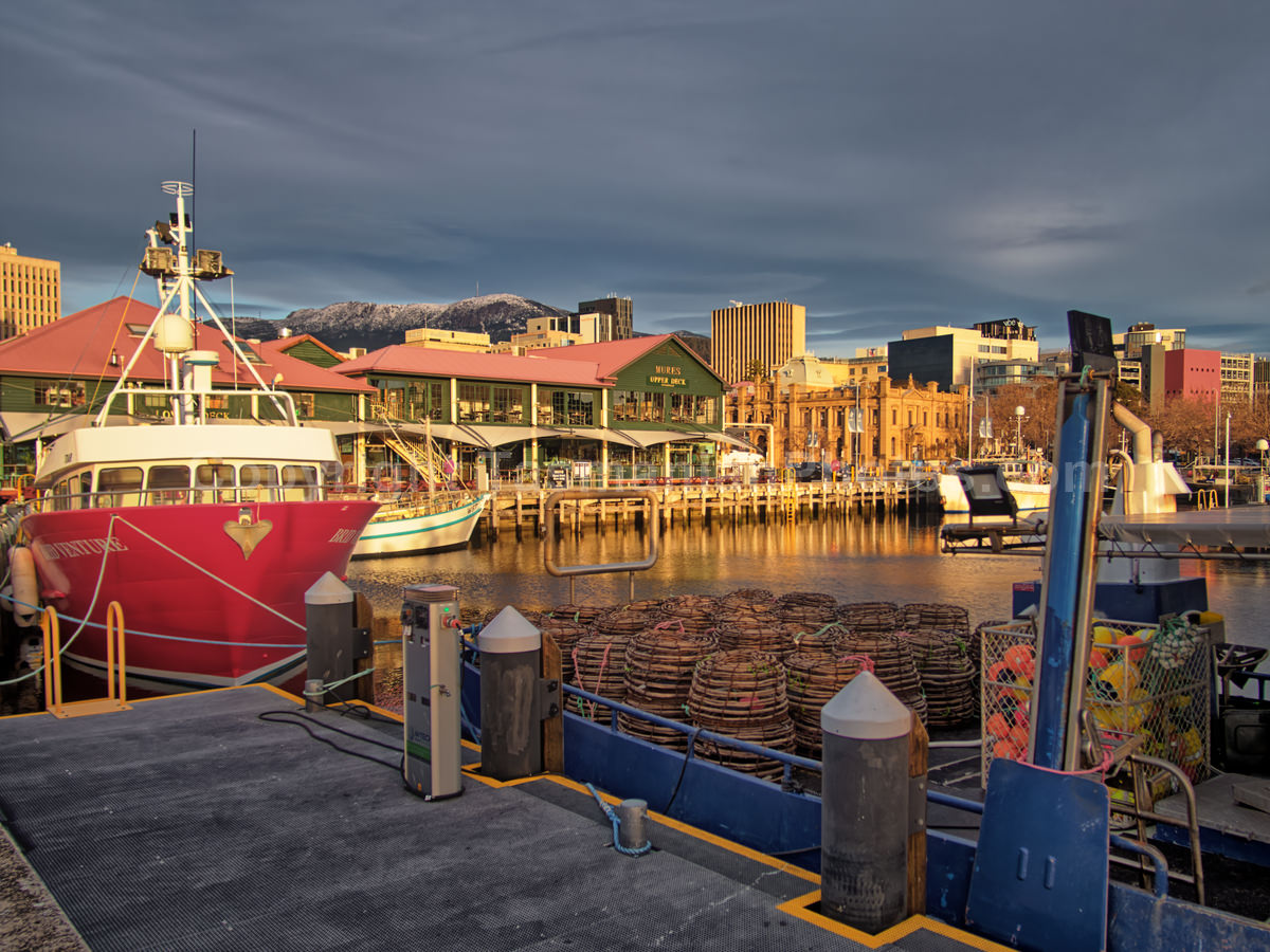 Victoria Dock in Winter. Hobart, Tasmania.  (martin chambers: tasmanianphotos.com) (18/08/21) : Victoria-Dock-Hobart-Tasmania_20210818-145253